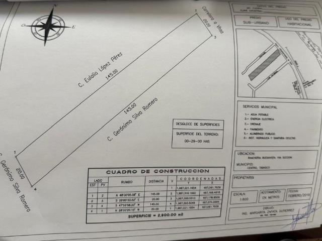 Terreno en venta en Colonia Atasta de Serra, Villahermosa