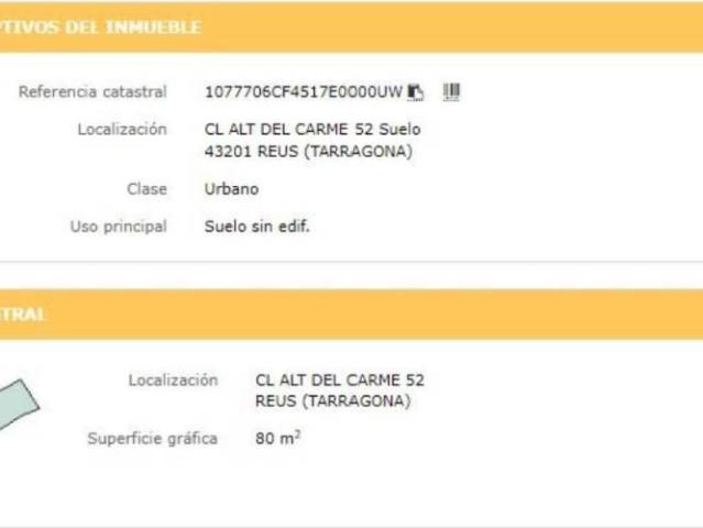 Terreno en venta en Reus, Tarragona