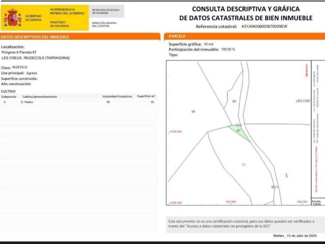 Terreno en venta en Baix Camp, Catalunya