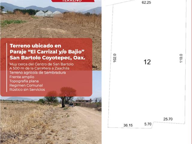 Terreno en venta en Santa María Coyotepec, Oaxaca