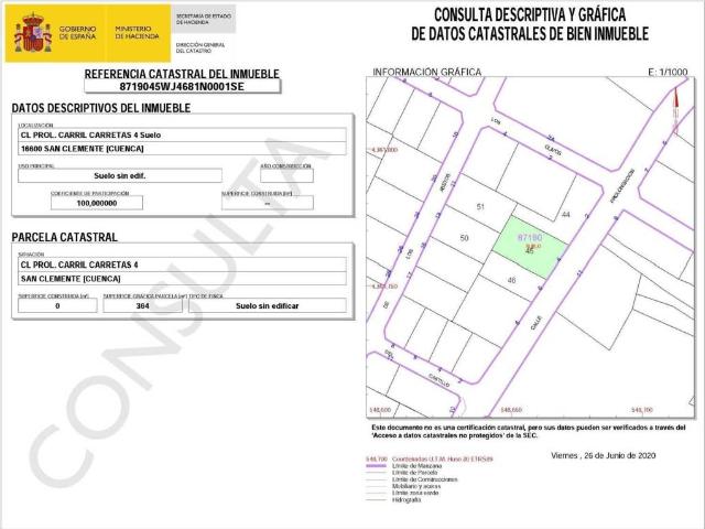 Terreno en venta en San Clemente, Castilla-La Mancha