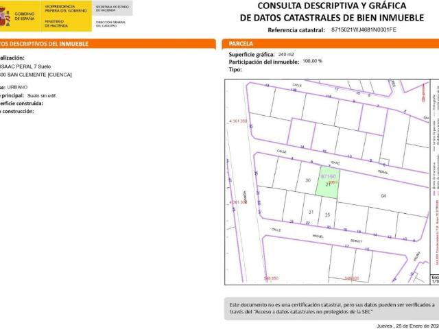 Terreno en venta en San Clemente, Castilla-La Mancha