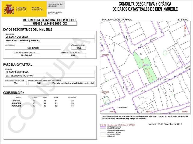 Terreno en venta en San Clemente, Castilla-La Mancha