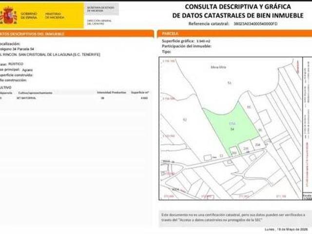 Terreno en venta en San Cristóbal de La Laguna, Canarias