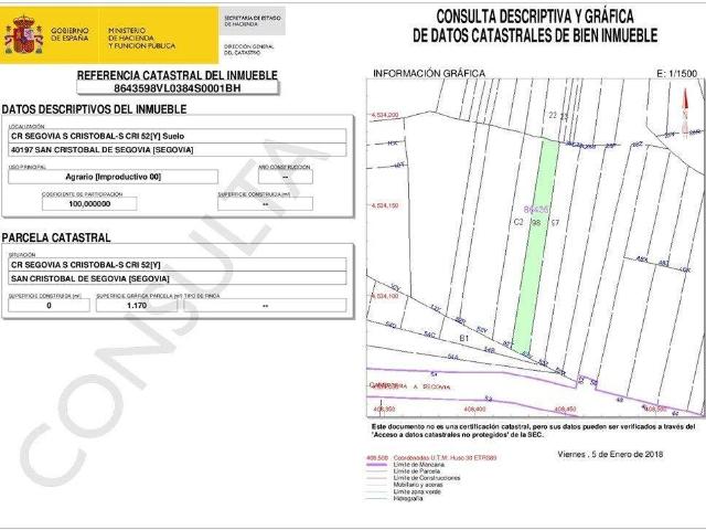 Terreno en venta en San Cristóbal De Segovia, Castilla y León