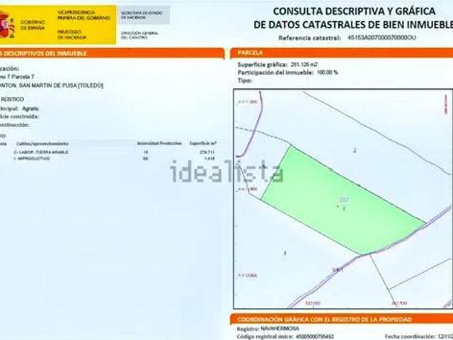 Terreno en venta en San Martín De Pusa, Castilla-La Mancha
