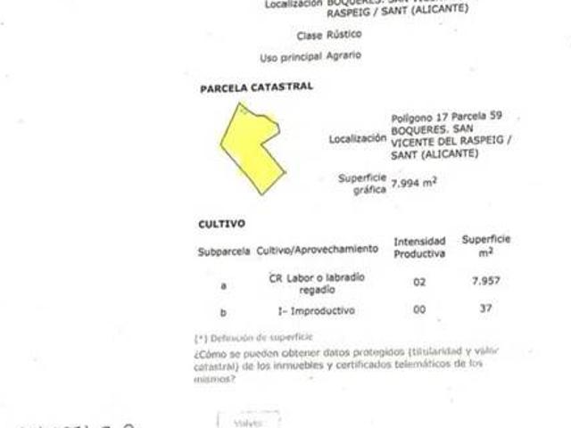 Terreno en venta en Sant Vicent del Raspeig / San Vicente del Raspeig, l'Alacantí