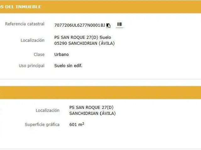 Terreno en venta en Sanchidrián, Castilla y León