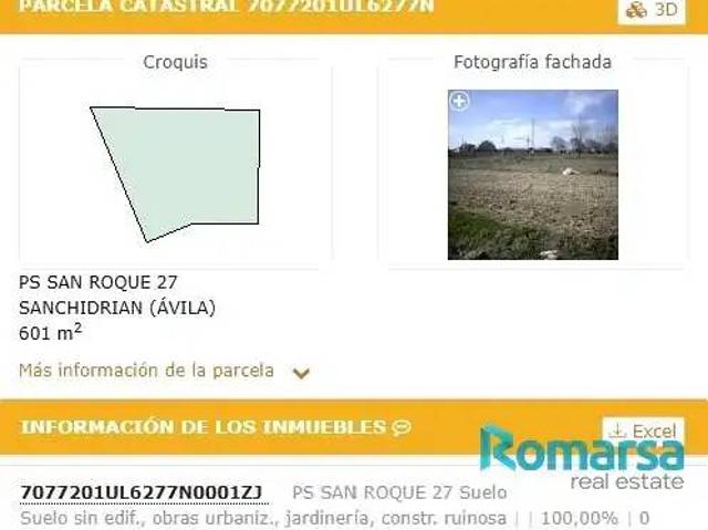 Terreno en venta en Sanchidrián, Castilla y León