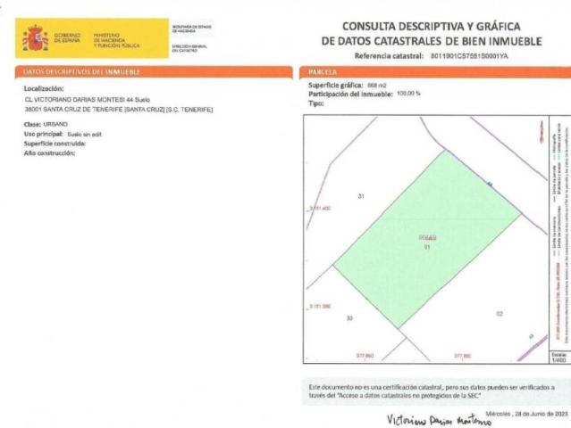 Terreno en venta en Santa Cruz De Tenerife, Canarias