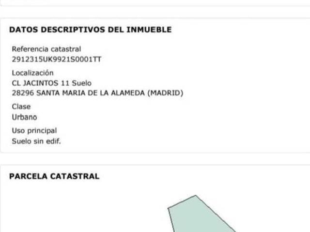 Terreno en venta en Santa María De La Alameda, Madrid