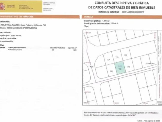 Terreno en venta en Padriñán, O Salnés