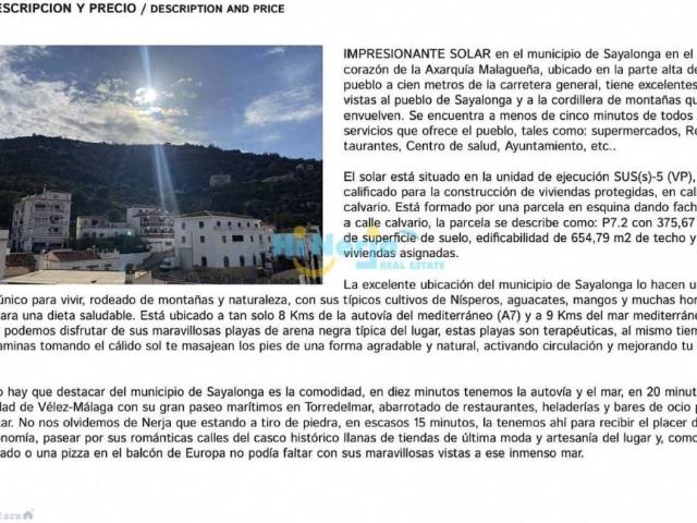 Terreno en venta en La Axarquía, Andalucía