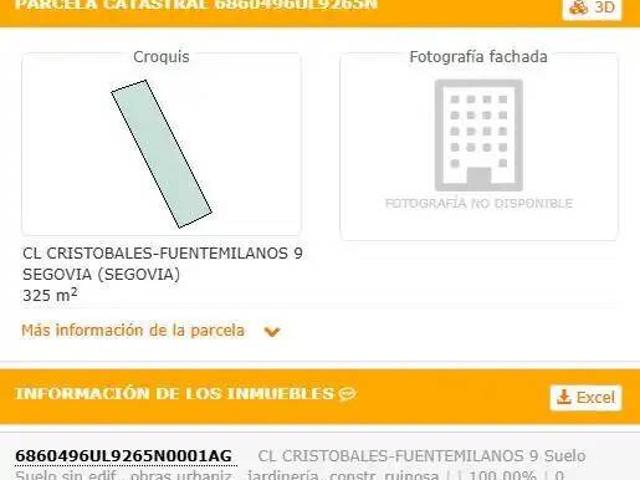 Terreno en venta en Barrio de Cantarranas, Segovia