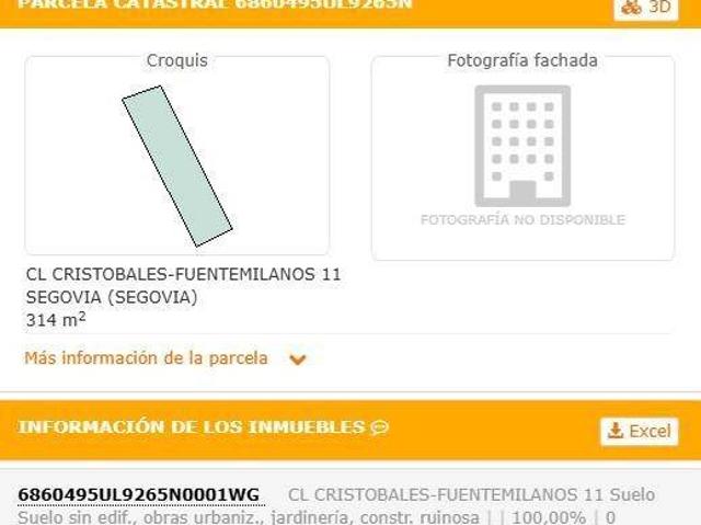 Terreno en venta en Segovia