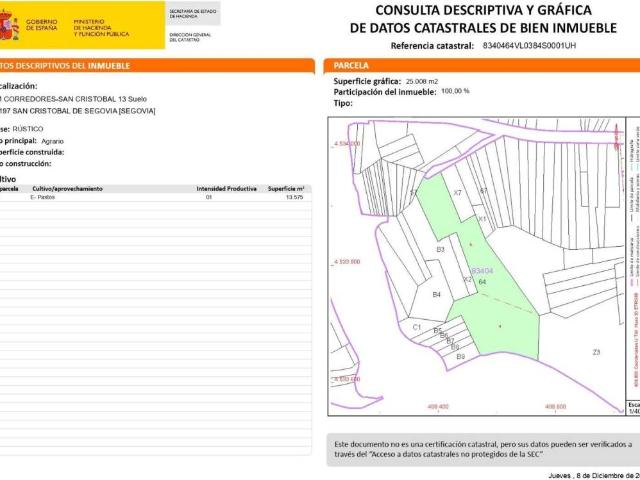Terreno en venta en San Cristóbal De Segovia, Castilla y León