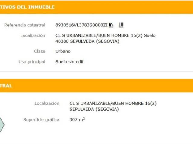 Terreno en venta en Sepúlveda, Castilla y León