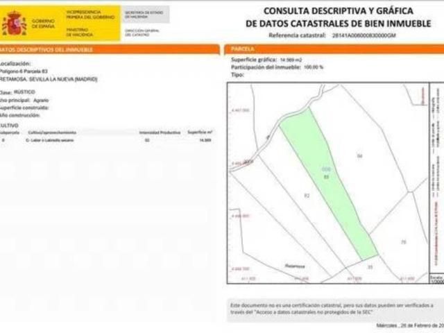 Terreno en venta en Sevilla La Nueva, Madrid
