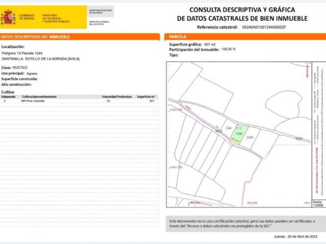 Terreno en venta en Sotillo De La Adrada, Castilla y León