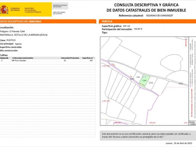 Terreno en venta en Sotillo De La Adrada, Castilla y León