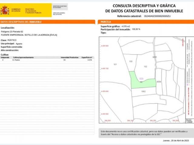 Terreno en venta en Sotillo De La Adrada, Castilla y León