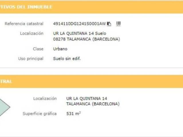 Terreno en venta en Talamanca, Barcelona