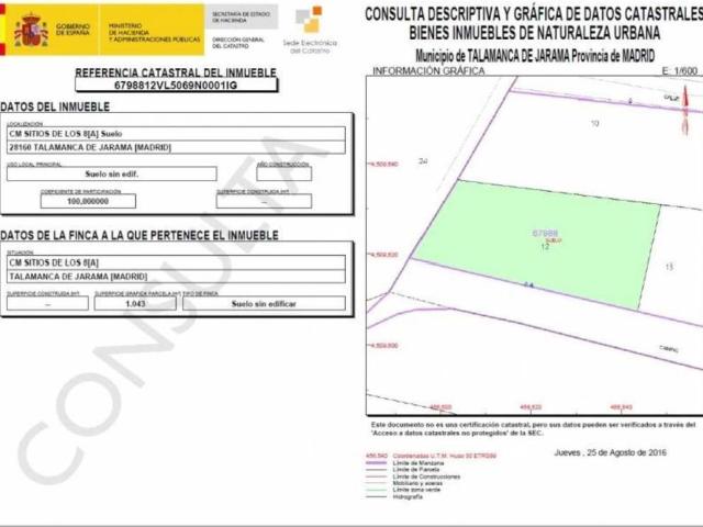 Terreno en venta en Talamanca De Jarama, Madrid