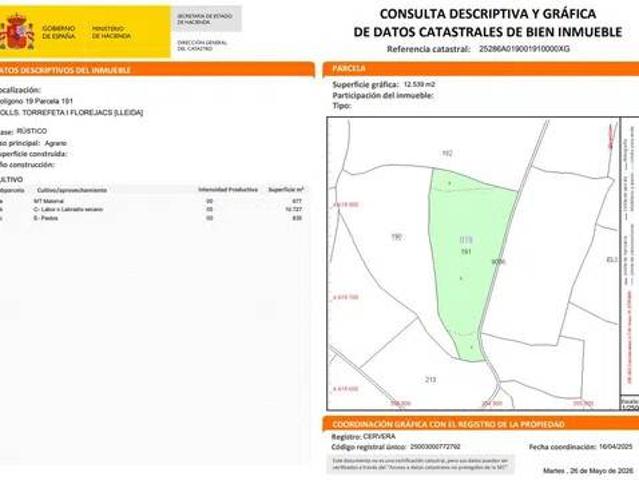 Terreno en venta en Segarra, Catalunya