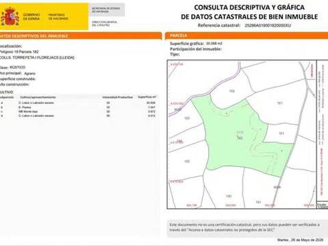 Terreno en venta en Segarra, Catalunya