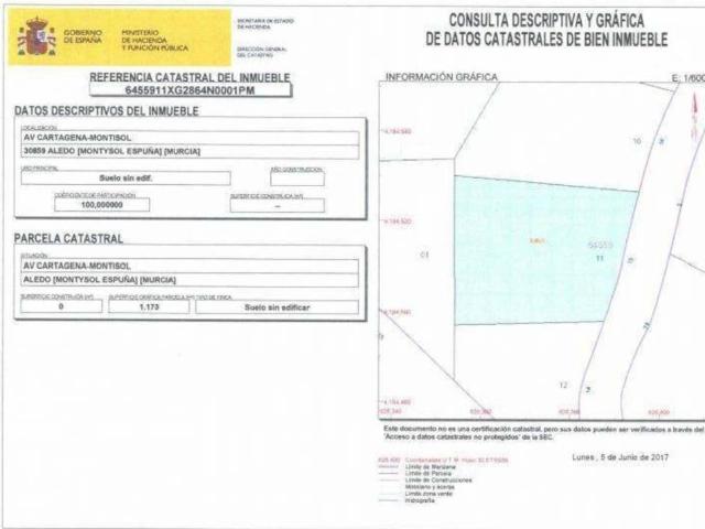 Terreno en venta en Bajo Guadalentín, Murcia