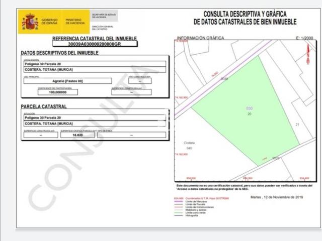 Terreno en venta en La Costera, Bajo Guadalentín