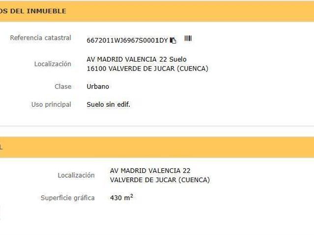 Terreno en venta en Valverde De Júcar, Castilla-La Mancha
