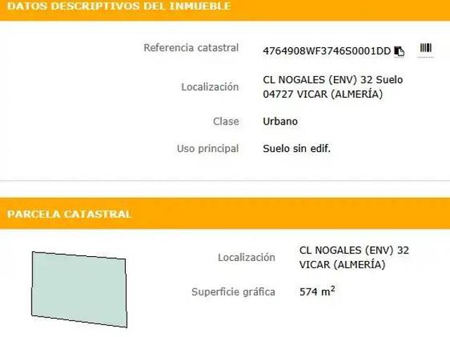 Terreno en venta en La Envía, Vícar