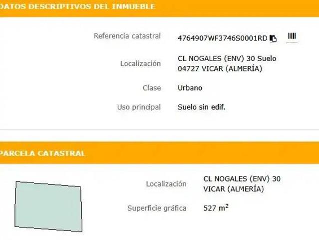 Terreno en venta en La Envía, Vícar
