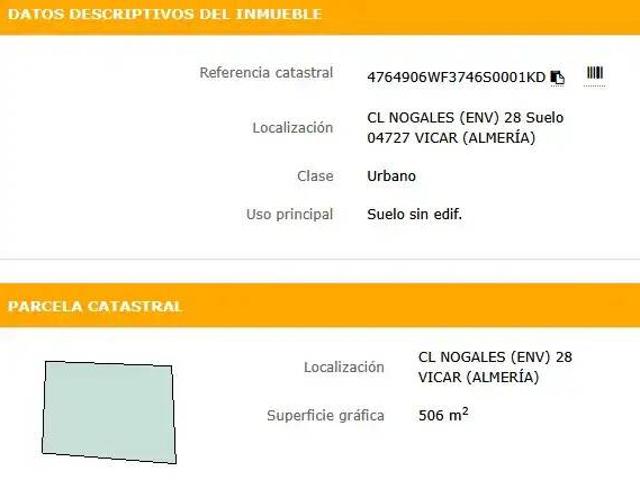 Terreno en venta en La Envía, Vícar