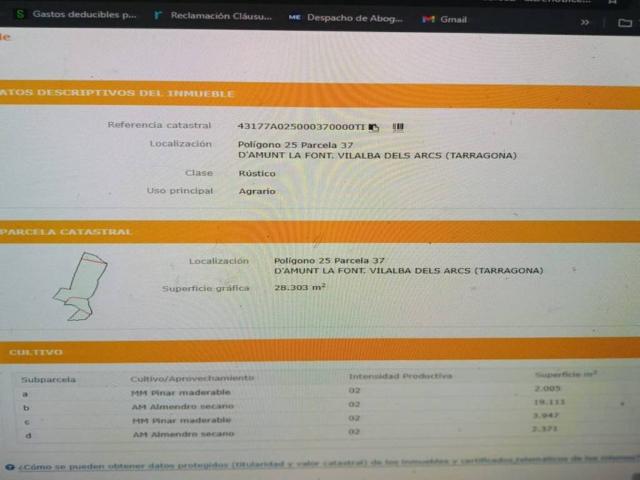 Terreno en venta en Terra Alta, Catalunya