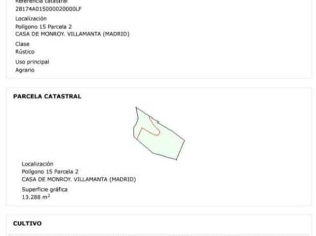 Terreno en venta en Villamanta, Madrid