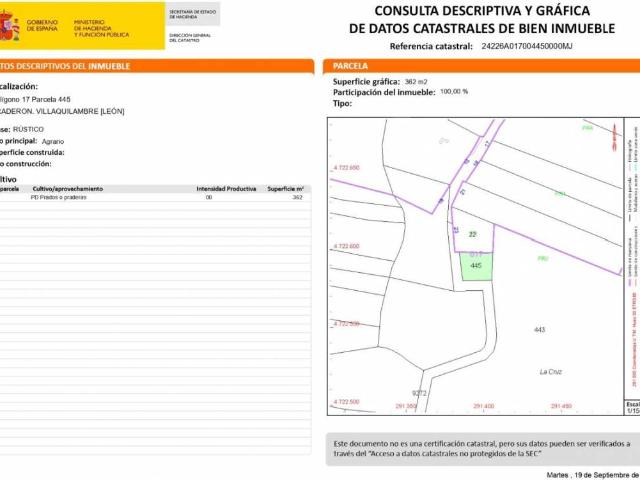 Terreno en venta en Villarrodrigo de las Regueras, Villaquilambre
