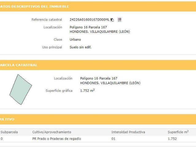 Terreno en venta en Villaobispo de las Regueras, Villaquilambre