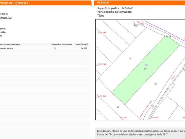 Terreno en venta en Altiplano, Murcia