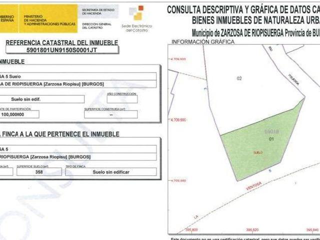 Terreno en venta en Zarzosa De Río Pisuerga, Castilla y León