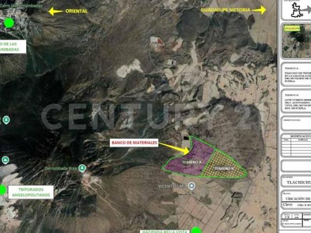 Terreno para extraer materiales para la construccion Guadalupe Victoria Puebla