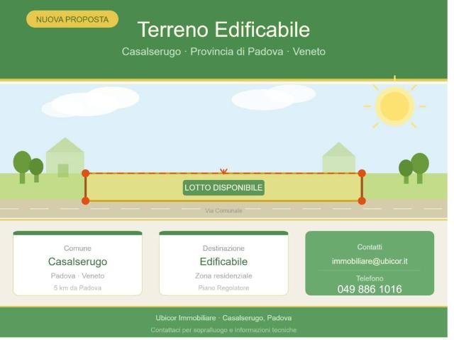 Terreno in vendita a Casalserugo, Veneto