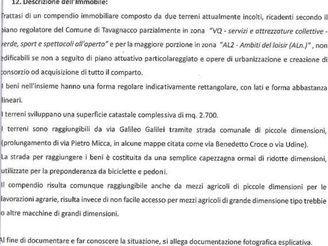 Terreno in vendita a Tavagnacco, Friuli-Venezia Giulia