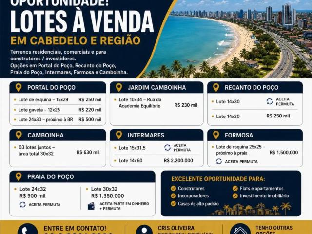 Terreno venda em Região Geográfica Imediata de João Pessoa, Região Metropolitana de João Pessoa