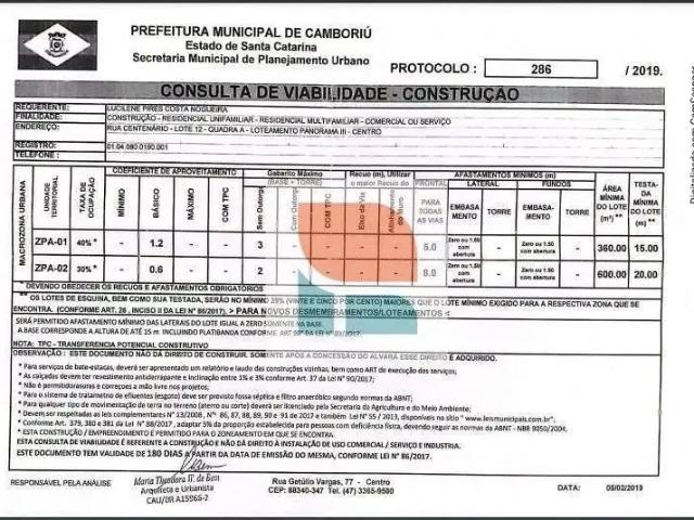 Terreno venda em Região Geográfica Imediata de Itajaí, Camboriú
