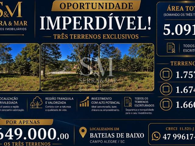 Terreno venda em Campo Alegre, Região Geográfica Intermediária de Joinville