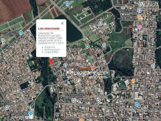 Terreno venda em Recanto Tropical, Cascavel