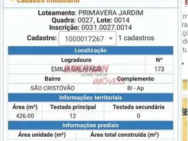 Terreno venda em São Cristóvão, Cascavel
