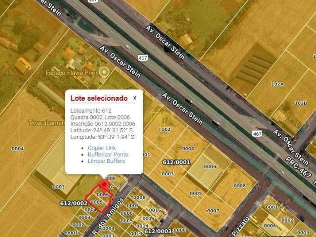 Terreno venda em Cascavel, Região Geográfica Intermediária de Cascavel